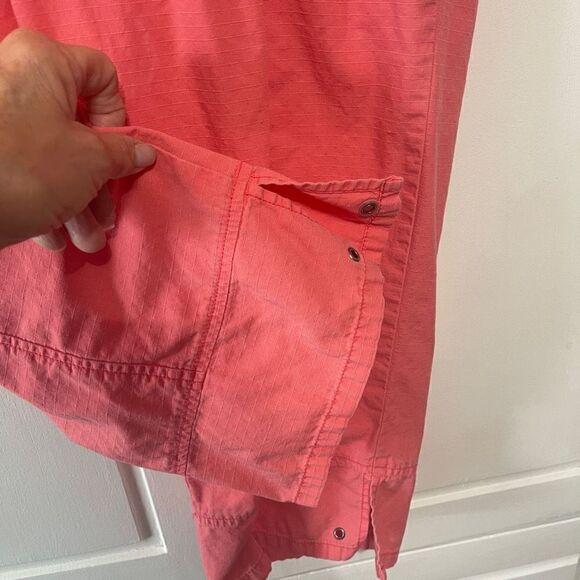 Calvin Klein Women's High Rise Cropped‎ Pants Pink Coral Size 16 - Picture 4 of 13